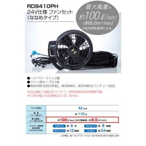 空調風神服 ファンセット(ななめタイプ)+24...の詳細画像3