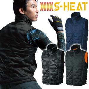 防寒服 シンメン S-HEAT シームレスベスト(単品) 01920 秋冬