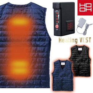 HOOH　1077　ブラック　3L　ヒートベスト&V1333　バッテリー　セット 村上被服 HOOH 7701 1077 インナーヒートベスト V1333 バッテリー