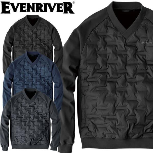 防寒服 EVENRIVER イーブンリバー クリンプドVジャケット R426 秋冬 作業着 作業服 ...