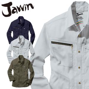 ジャウィン Jawin 57104 ストレッチ長袖シャツ 春夏 作業服 自重堂｜michioshop