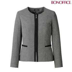 事務服 制服  BONOFFICE ボンオフィス ノーカラー ジャケット AJ0281  A214シリーズ  ボンマックス｜michioshop