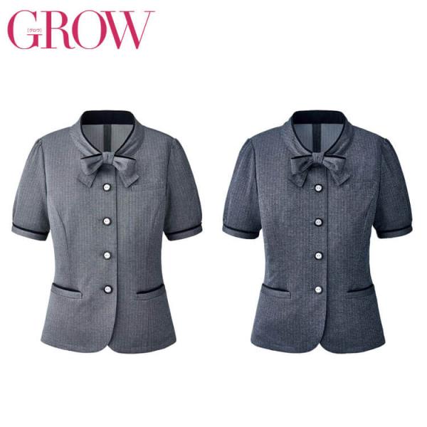 事務服 SERVO サーヴォ GROW (グロウ) オーバーブラウス GOBL-1704 ストライプ...