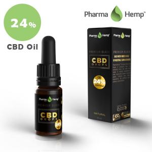 CBD オイル 24% 2400mg 10ml フルスペクトラム 高濃度 高純度 プレミアムブラック ファーマヘンプ アントラージュ cbd oil