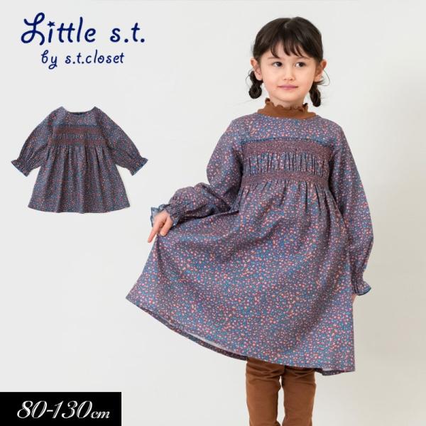 セール 子供服 Little s.t.by s.t.closet リトルエスティー スモッキング ワ...