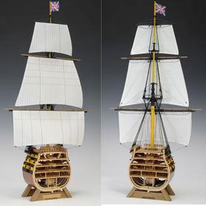 帆船模型キット カティサーク（帆付き）1/80 : 木製模型キットの