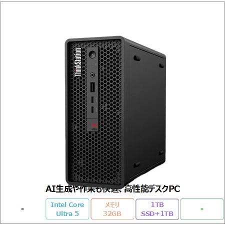 Lenovo ThinkStation P3 Ultra SFF Gen2 デスクトップ 30J6S...