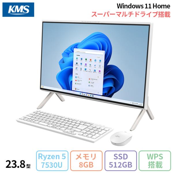 富士通 ESPRIMO FH60/H3 一体型 デスクトップ パソコン FMVF60H3W Wind...
