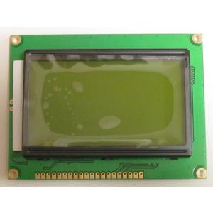 128X64ドット 液晶グラフィック・ディスプレイ（5V、ドット黒、バックライト黄緑）