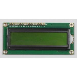 16文字2行液晶文字ディスプレイ（3.3V、文字黒、バックライト黄緑）