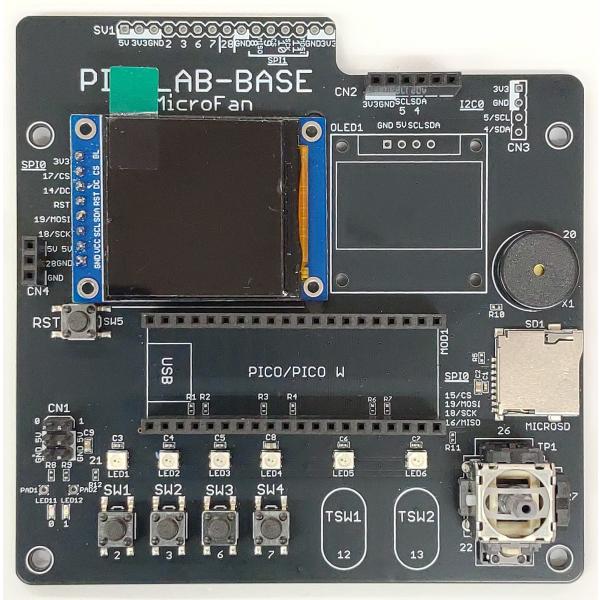 PICOLAB-BASE (実験用多機能拡張ボード:PICO/PICO W対応) TFTディスプレイ...