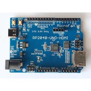 RP2040-UNO-HDMI (RP2040, Dual ARM Cortex-M0+ 8MB Flash) 開発ボード HDMIコネクタ, USB Type-C コネクタ