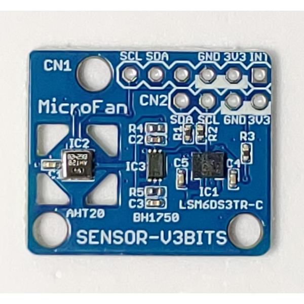 SENSOR-V3BITS (加速度, ジャイロ, 温度, 湿度, 照度) I2Cインターフェース ...