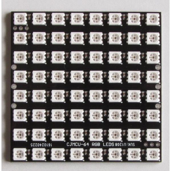 カラーLED 8X8マトリックス(WS2812S 64個)