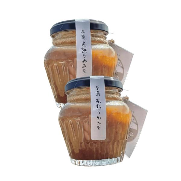 糸島完熟うめみそ (125g×2個) - 糸島げんき工房 | 無添加麦みそ 梅風味万能調味料 ご飯の...