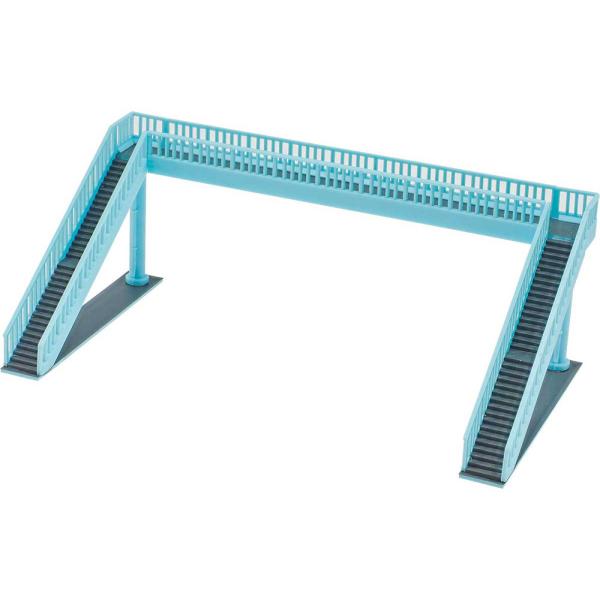 歩道橋（着色済み） ライトブルー   【グリーンマックス・2526】