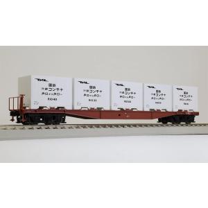 コキ5500 縦補強4本タイプ （R10形コンテナ搭載） 【天賞堂・58033】