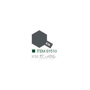 X-10 ガンメタル 光沢 アクリルミニ タミヤカラー　【タミヤ　81510】