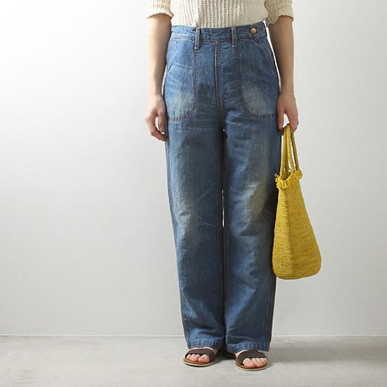 caqu デニム_ antique denim_ リネンランチパンツ 04224(3years) サ...