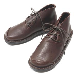 trippen（トリッペン） レザーうずまき切替デザインシューズ ブラウン