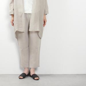 evam eva エヴァムエヴァ linen tuck pants E231T217｜midlandship