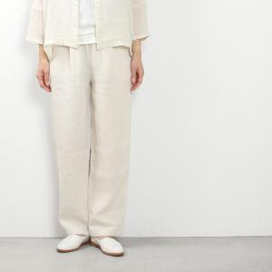 evam eva エヴァムエヴァ linen wide pants E231T218｜MIDLAND SHIP