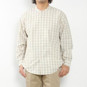 LAMOND ラモンド BAND COLLAR CHECKED SHIRTS LM-S-094-CH｜midlandship