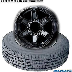 キャラバン｜トーヨーDELVEX 935 & KEELER TACTICS〈GB〉｜195/80R15 105/107L｜スタッドレスタイヤ & ホイール4本セット｜midori-tire