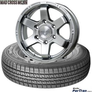 ハイエース｜クムホWinter PortTran CW61 & MAD CROSS MC-76｜195/80R15 105/107L｜スタッドレスタイヤ & ホイール4本セット｜midori-tire