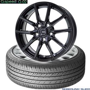 セイバーリング｜SEIBERLING SL201〈175/60R16 82H〉＆G.speed G-02〈ブラックホイール〉｜タイヤホイール4本セット｜5穴｜midori-tire