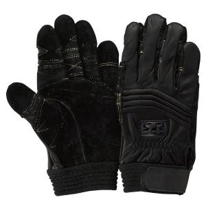 トンボレックス ロープ降下用牛革手袋 C-3071BK ブラック M〜3L