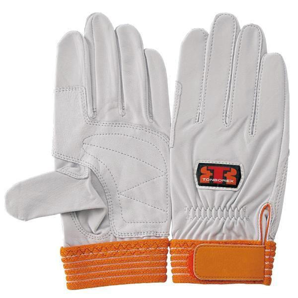 トンボレックス 羊革製手袋 R-330R 中厚タイプ オレンジ S〜LL レスキュー手袋 スタンダー...