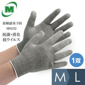 ミドリ安全 作業手袋 接触感染予防手袋 MS132 暖かタイプ グレー M L｜midorianzen-com