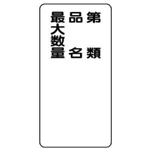 UNIT ユニット 危険物標識 319-11 縦型 第類・品名・最大数量