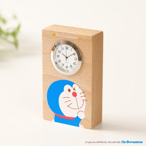 置き時計 木製 アイムドラえもん ウインク キャラクター おしゃれ かわいい 木 アナログ インテリ...