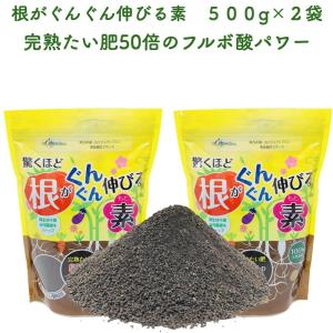 驚くほど根がぐんぐん伸びる素 500g×2袋 園芸用 グランドカバー 土壌改良剤 天然の腐植物質 フ...