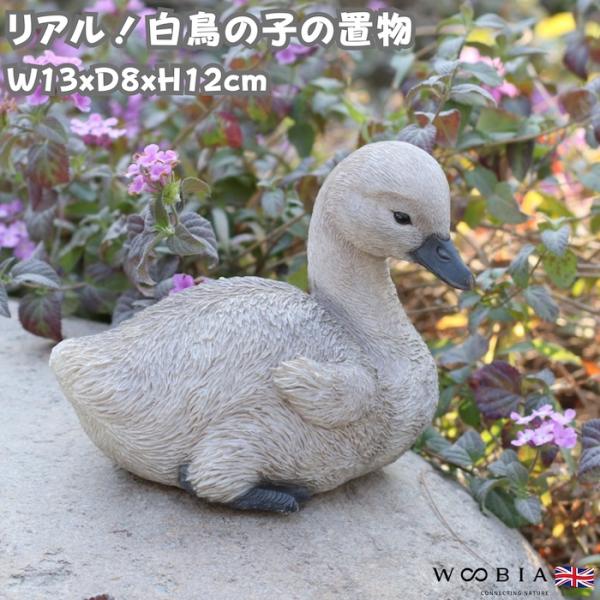 置物 鳥 動物 かわいい 白鳥の子 高さ12cm woobia woobia おしゃれ 玄関インテリ...