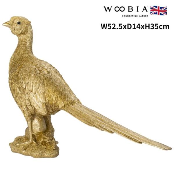 鳥 置物 オブジェ 北欧 動物 かわいい キジ ゴールド 雉 金色 縁起物 豪華 高さ35cm おし...