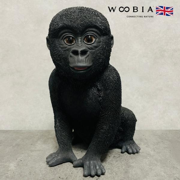 置物 かわいい 動物 玄関 赤ちゃん黒ゴリラ グッズおしゃれ インテリア ガーデンオーナメント wo...