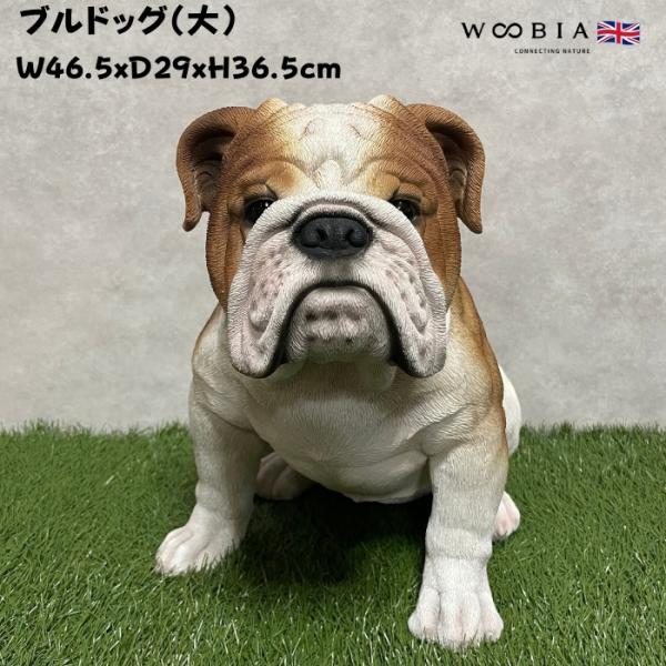置物 犬 動物 ブルドッグ グッズ 横幅46.5cm woobia おしゃれ 大きい 玄関 インテリ...
