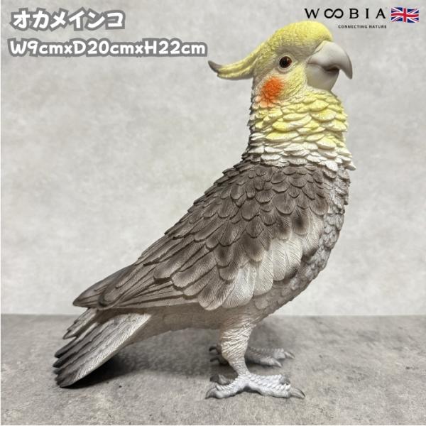置物 鳥 かわいい オブジェ 北欧 動物 オカメインコ 高さ22cm おしゃれ 大きい 玄関インテリ...