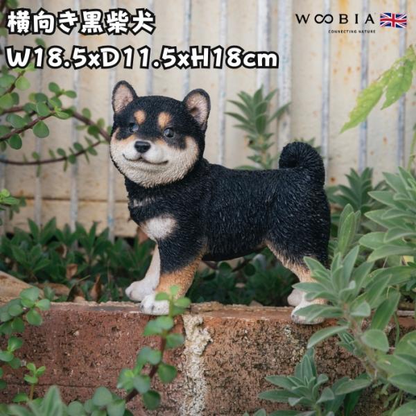 置物 犬 かわいい 動物 玄関 歩く黒柴犬 グッズ おしゃれ インテリア 卓上 ガーデン 庭 woo...