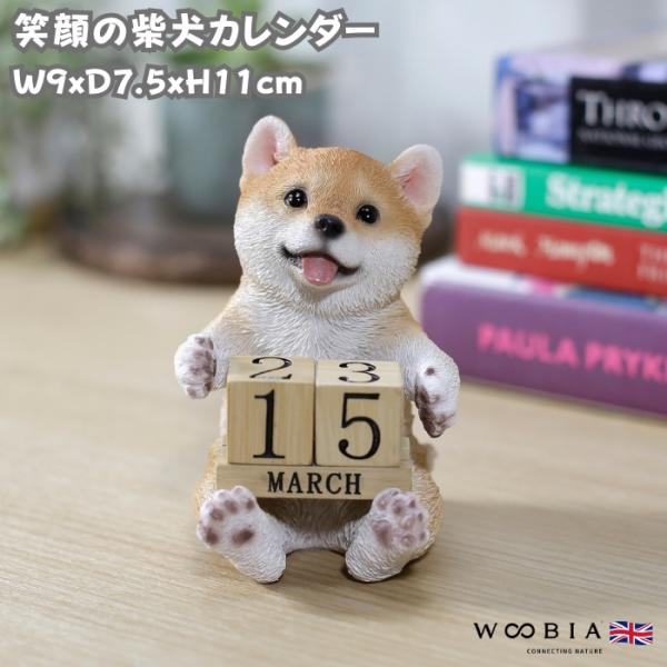 置物 犬 かわいい 動物 玄関 柴犬の卓上日付カレンダー デスク上 おしゃれ おしゃれ インテリア ...