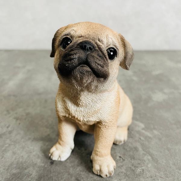 置物 犬 かわいい 動物 玄関 頭を上げる パグ トイレ おしゃれ インテリア ガーデンオーナメント...