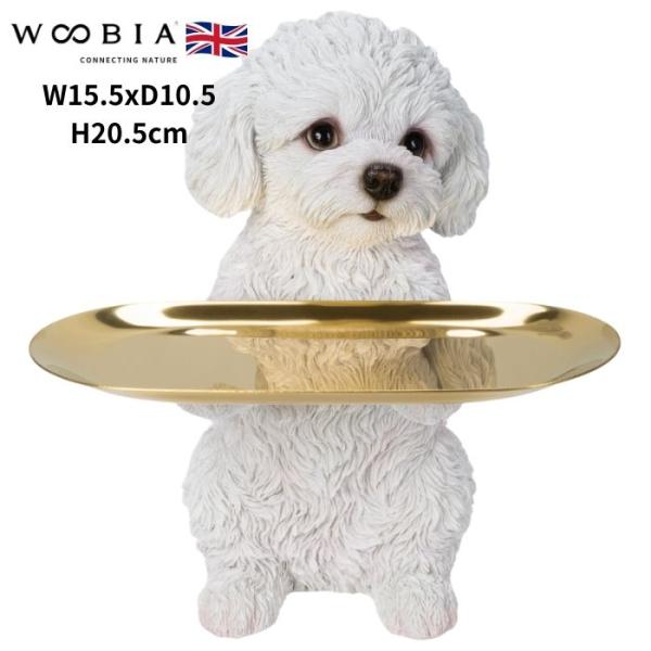 置物 犬 動物 白いトイプードルの小物置き 取り外し可能 イヌ 高さ20.5cm おしゃれ 大きい ...