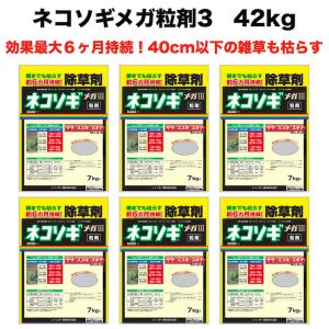 除草剤 強力 顆粒 ネコソギメガ粒剤3 7kg×6袋 42kg 業務用 土壌処理型 レインボー薬品 効果6ヶ月 草丈40cmまで
