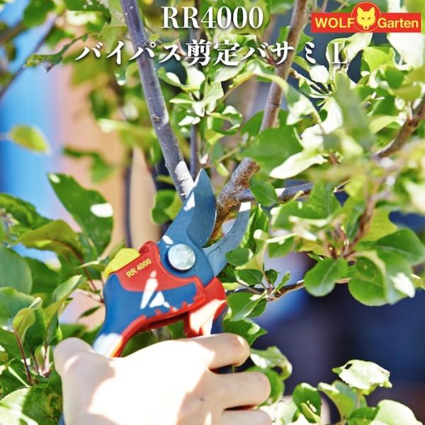 剪定ばさみ RR4000 ウルフガルテン バイパスタイプ スチール製刃 ドイツブランド 枝きり 盆栽...