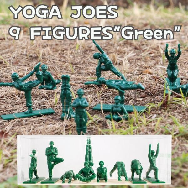 置物 ヨガジョー 9フィギュア グリーン 平和を願う兵士のオブジェ Humango Toys Yog...