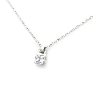 Pt900 プラチナ Pt850 ダイヤ0.590ct プチ ネックレス レディース 中古  