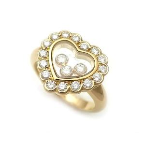 緑屋質屋】ショパール ハッピー ダイヤ リング 82/4758 K18YG【中古  